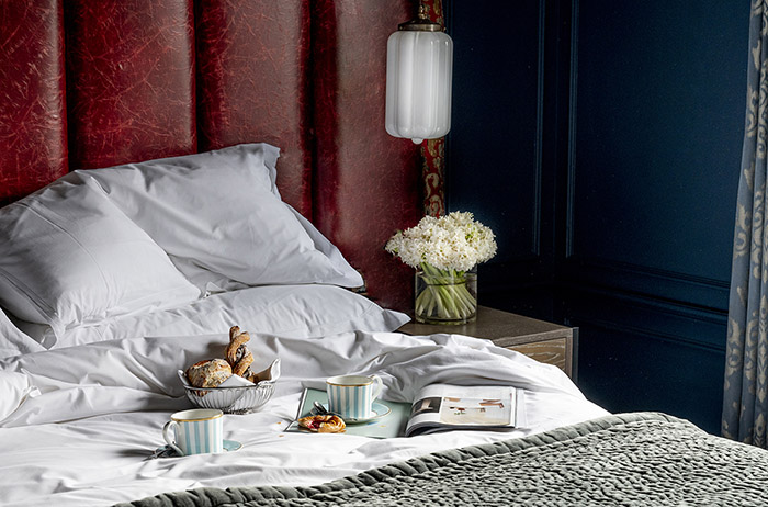 Breakfast in bed at The Bloomsbury