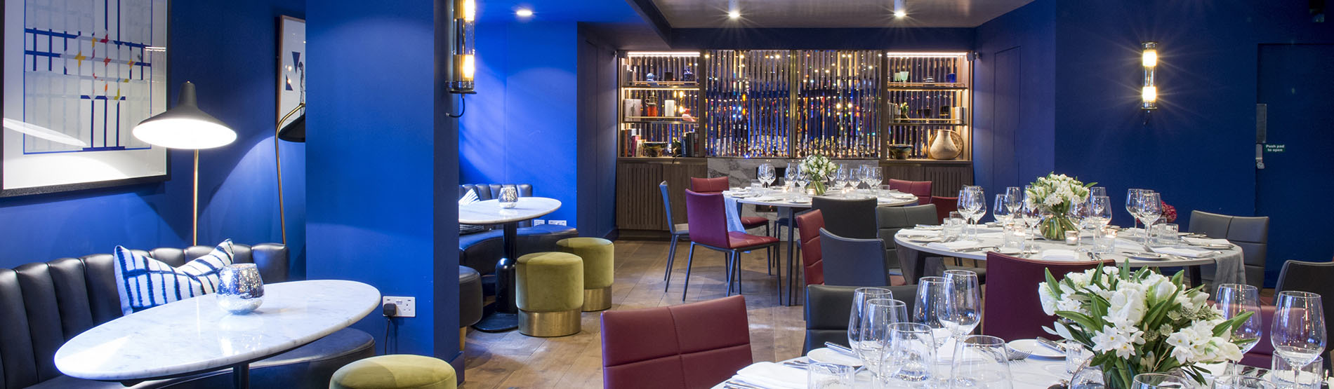 The blue room at The Marylebone