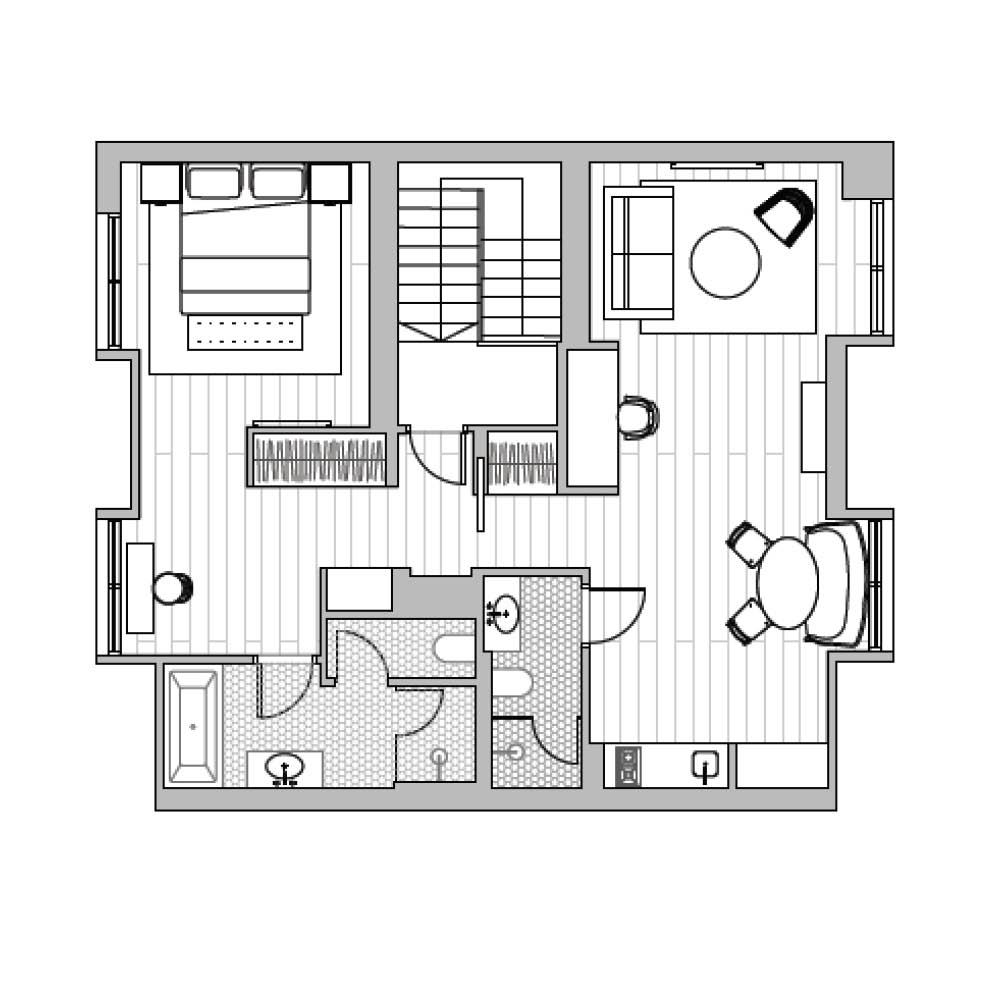 Loft suite floorplan 