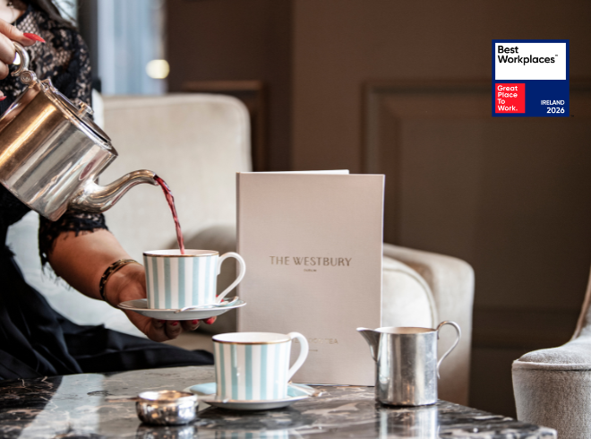 An elegant afternoon tea at The Westbury to commemorate The Doyle Collection being named one of Ireland’s Best Workplaces by Great Place to Work.
