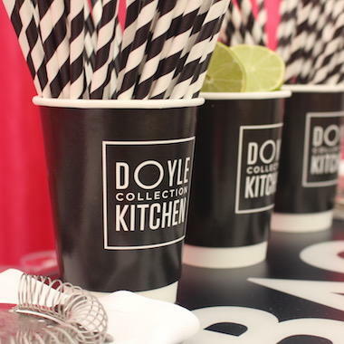 Doyle Collection take away cups and paper straws