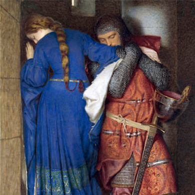 Painting: Hellelil and Hildebrand, the Meeting on the Turret Stairs