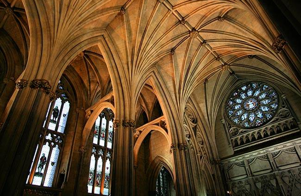 Ceilng view of Bristol Cathedral