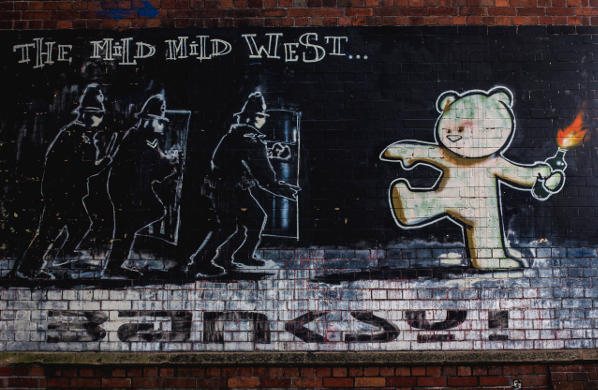 Banksy's painting Mild Mild West