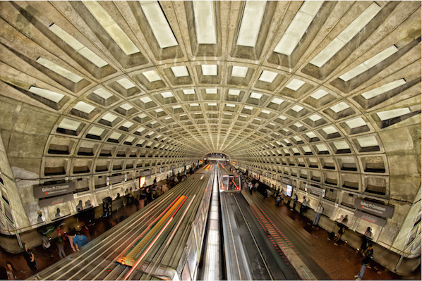 The ceilings from the Washington DC Metro stations are often used in the House of Cards - The Dupont Circle