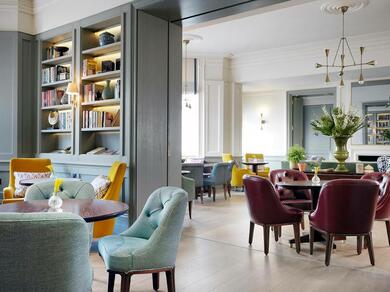 lobby seating in The Kensington hotel in London