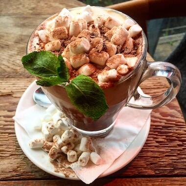 Enjoy a warming hot chocolate in The River Lee in Cork, from the special hot toddy winter menu