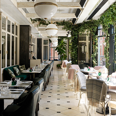 Experience the pleasure of dining al fresco while inside, in the newly renovated Wilde restaurant in the middle of Dublin city. 