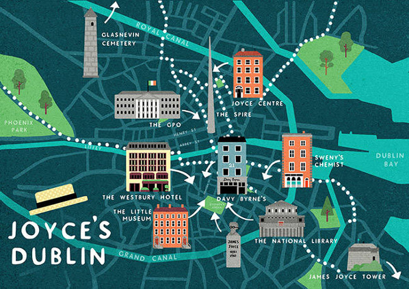 James Joyce Dublin Map - image 1