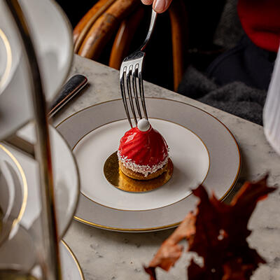 Cake served as part of Afternoon Tea on The Dalloway Terrace.