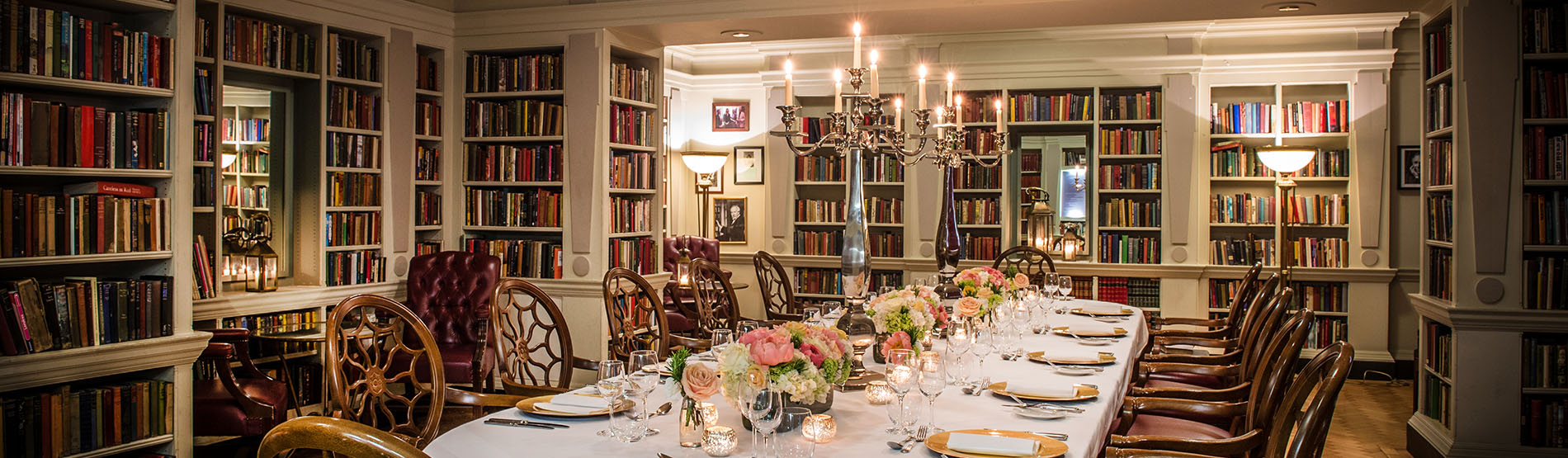 Private dining in The Seamus Heaney Library in The Bloomsbury
