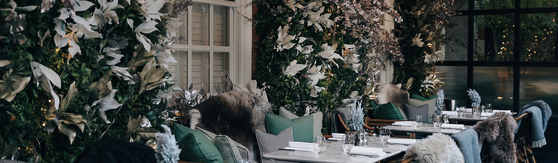 Winter installation at Dalloway Terrace at The Bloomsbury