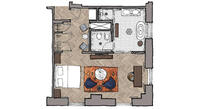 Floorplan of the Luxury Studio Suite