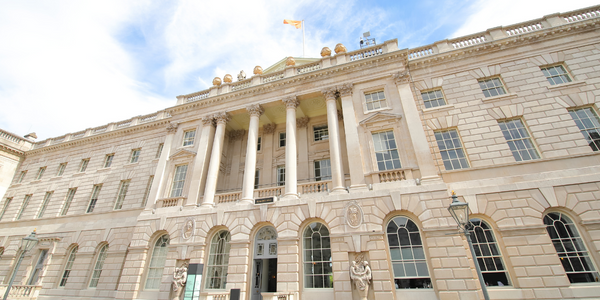 The exterior of Somerset House in London