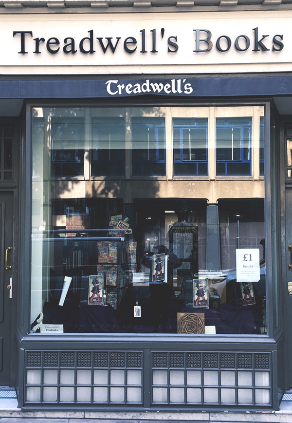 The exterior of Treadwells bookshop