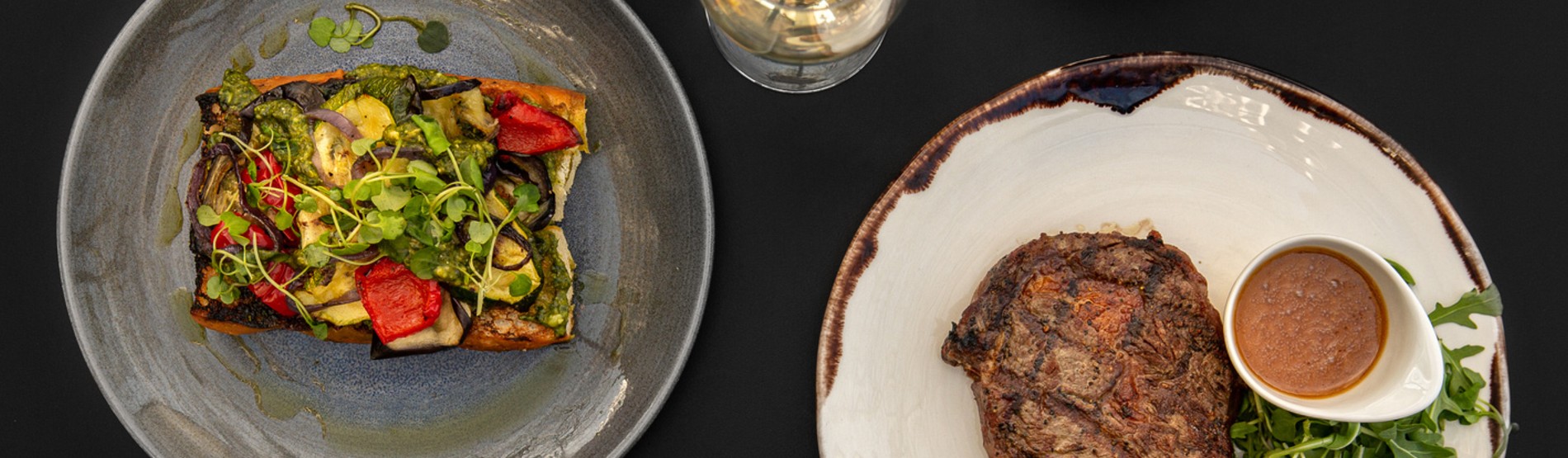 Dinner plates in the River Grille