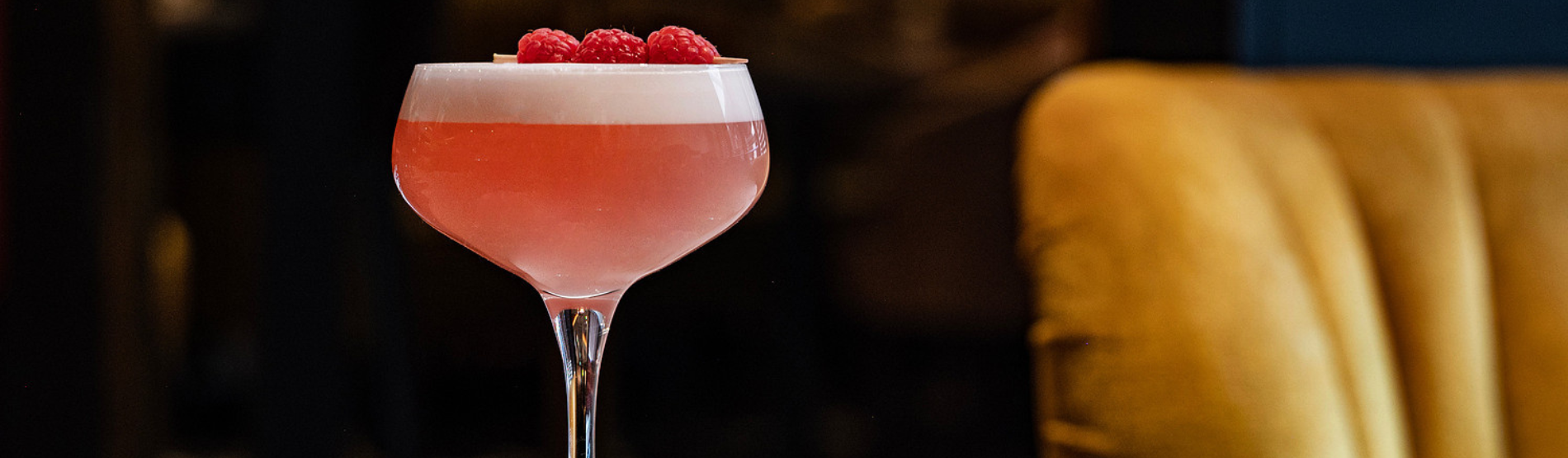Strawberry martini cocktail served at The Croke Park hotel bar as part of the Rock 'n' Rest pre-concert package in Dublin.