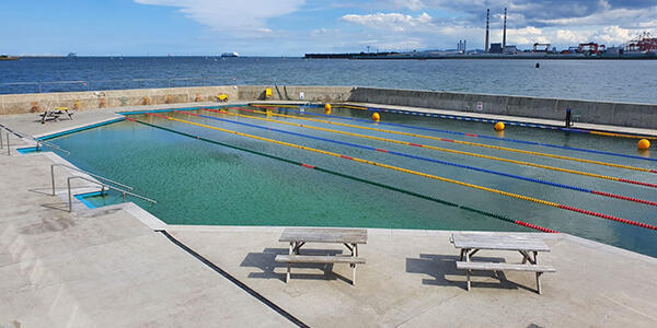 The outdoor swimming baths in Clontarf Dublin