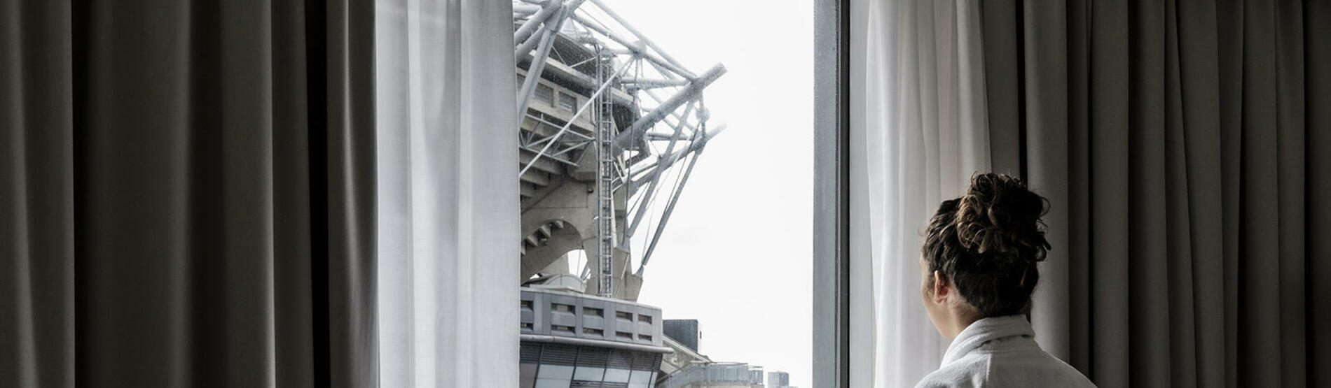 Looking out The Croke Park Hotel room window