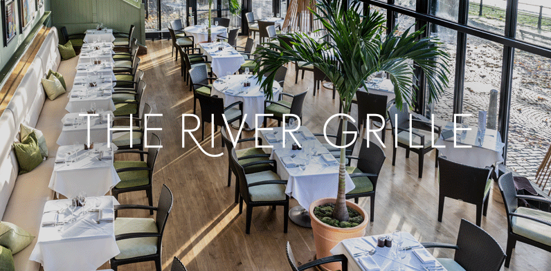 Table laid for dining at The River Grill