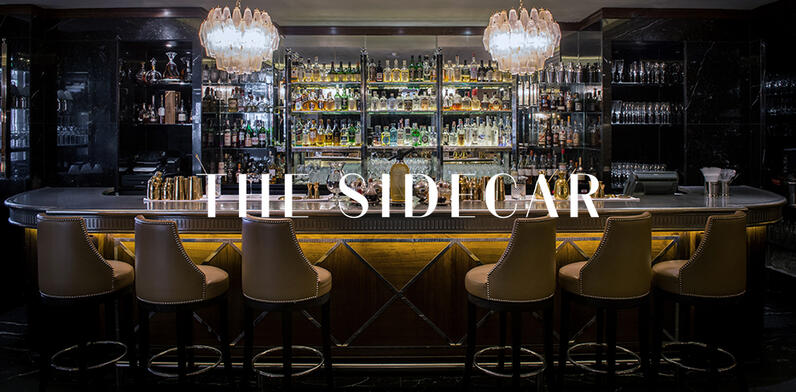bar at Sidcar with bar stools