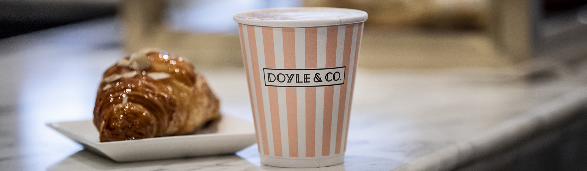 Coffee and a Croissant at Doyle and Co