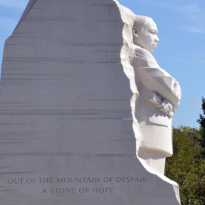 The MLK memorial in Washington