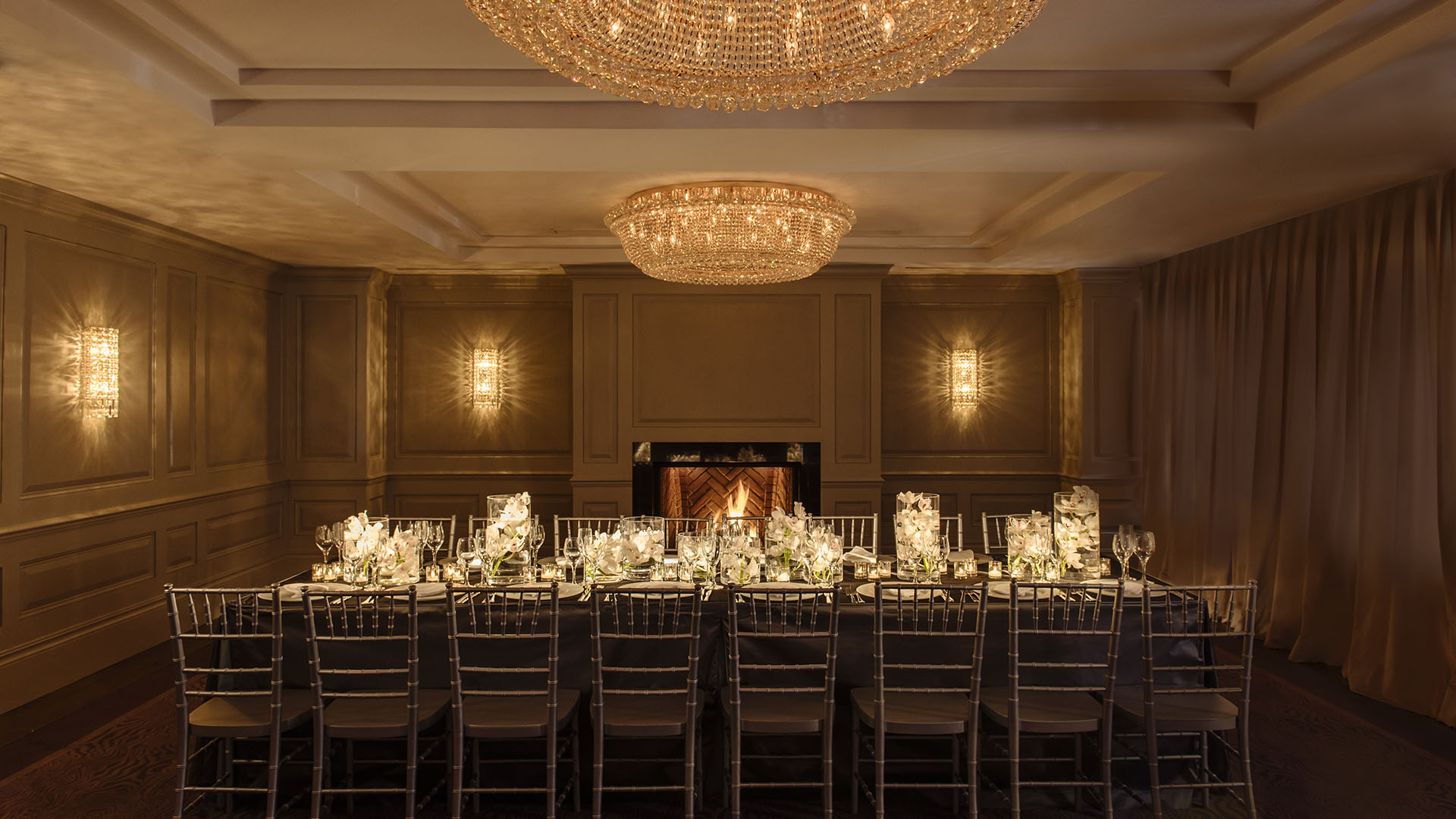 Priving Dining in The Foxhall Ballroom
