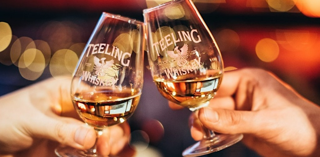 Two glasses of Teeling Whiskey 