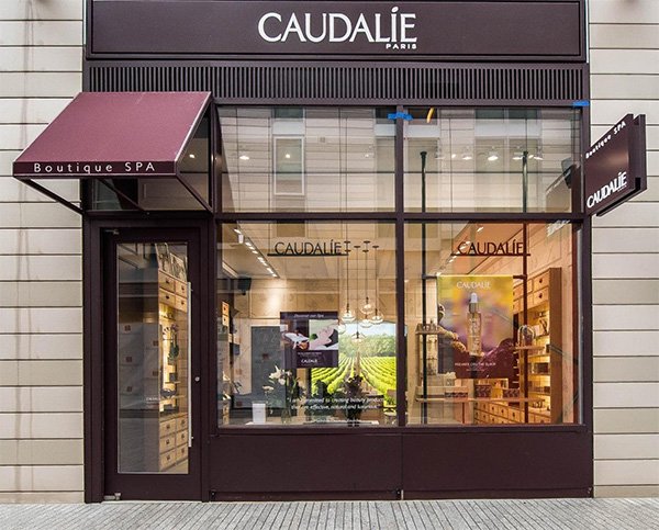 The storefront of Caudalie boutique