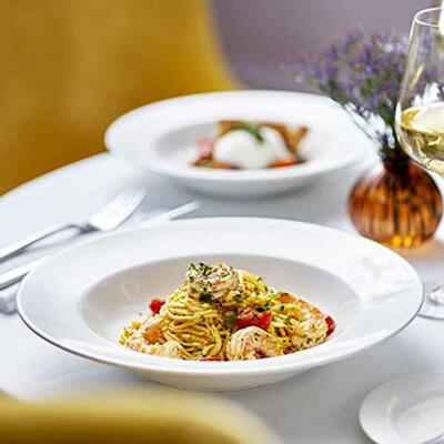 A seafood pasta dish served at the Town House in the Kensington Hotel London