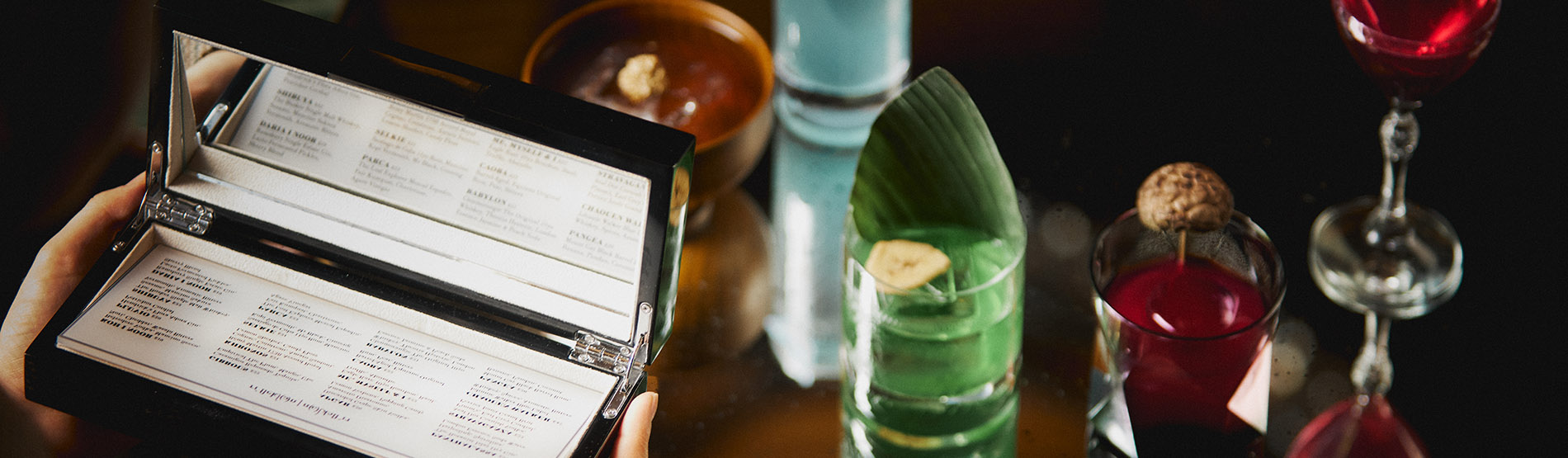 Mirror Menu cocktails at the K Bar