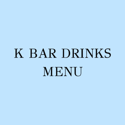 K Bar drinks menu at the Kensington