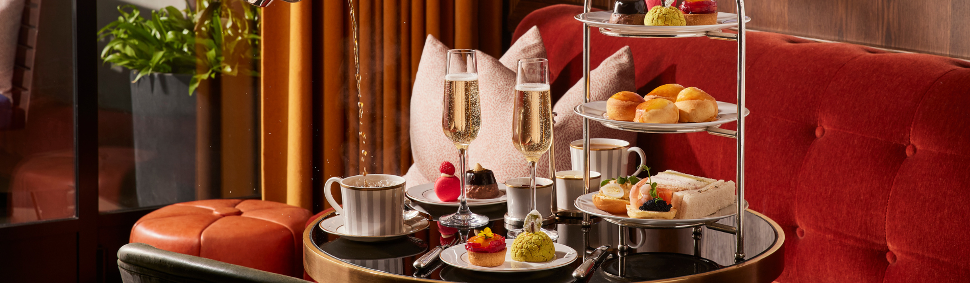 Afternoon Tea served at the Marylebone with champagne