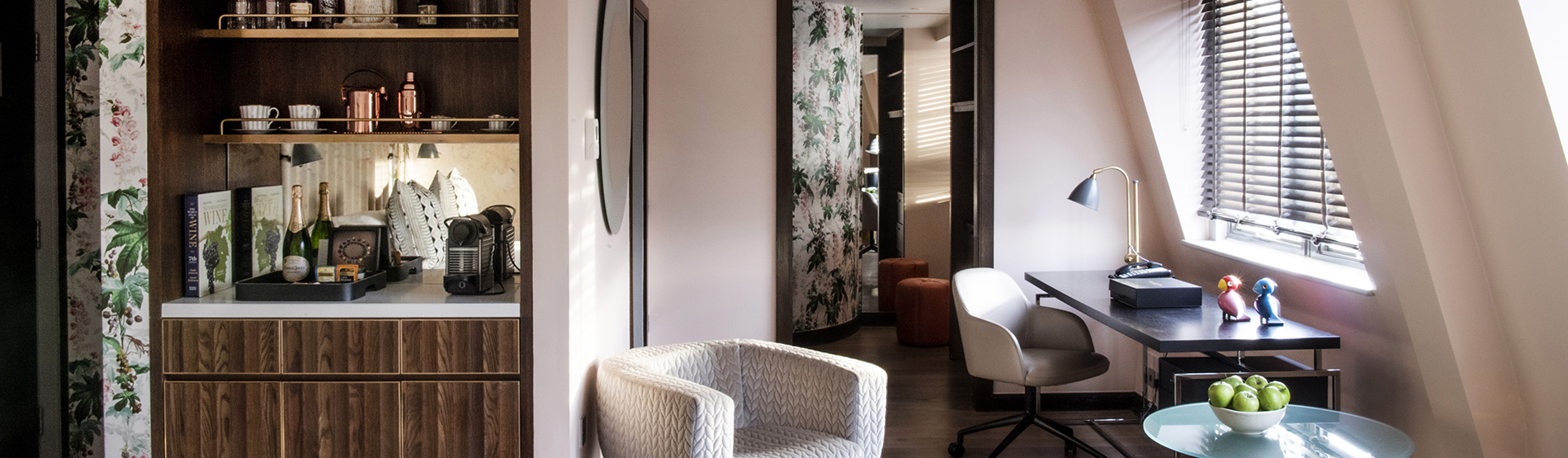 Cozy and stylish Marylebone Hotel Suite, showcasing comfort and luxury for the Winter Offer offer.