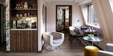 Cozy and stylish Marylebone Hotel Suite, showcasing comfort and luxury for the Winter Offer offer.