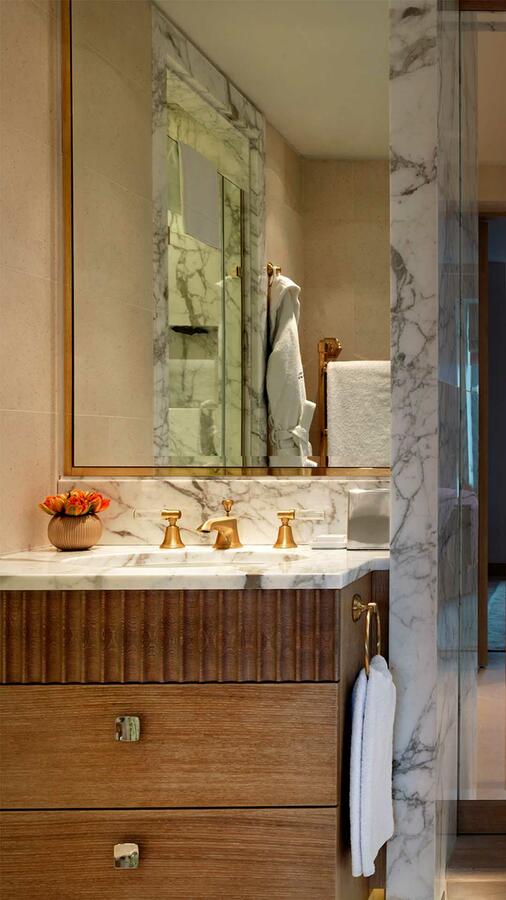 Bathroom in the Terrace Suite at The Marylebone