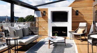 The Marylebone's Terrace Suites with goregous outdoor area and views of London City