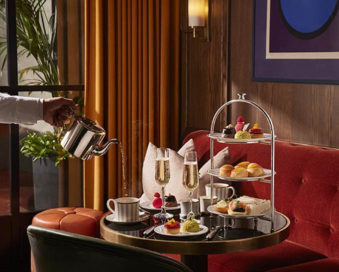 Afternoon tea being served at the Marylebone