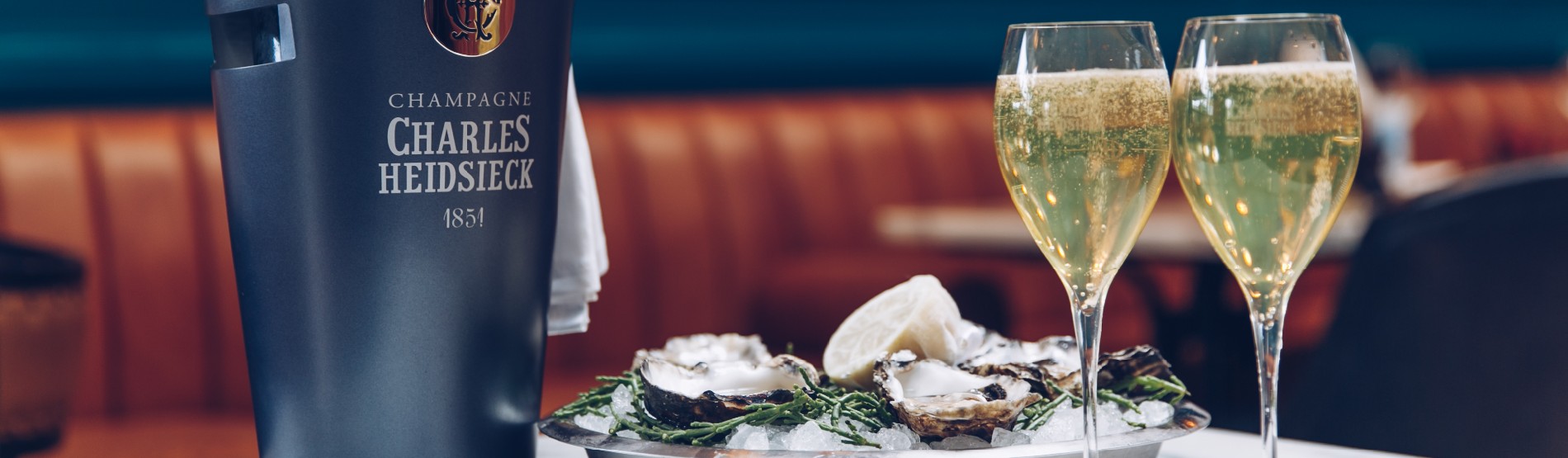 Charles Heidsieck Champagne and oysters