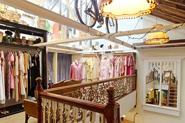 inside Miss Daisy vintage clothing shop in Cork