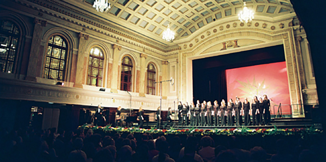 Choir onstage at Cork Choral Festival