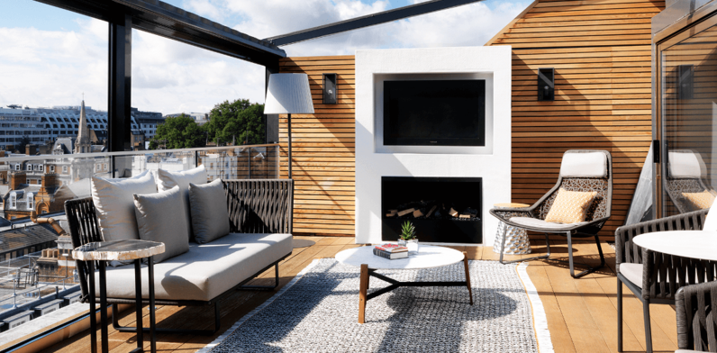 The Marylebone's Terrace Suites with goregous outdoor area and views of London City