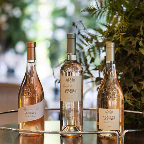 Three bottles of rosé wine displayed at WILDE – The Restaurant.