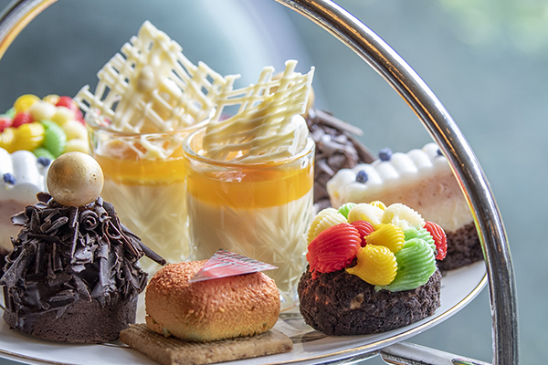 closeup of afternoon tea at The Westbury hotel in Dublin