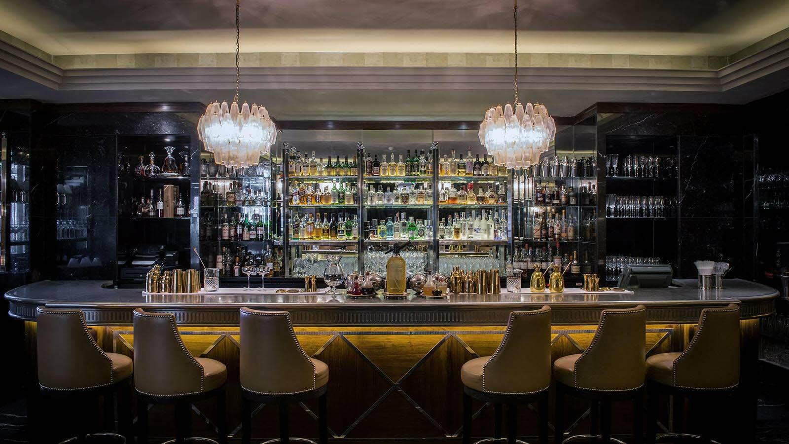 seating at the bar in The Sidecar bar at The Westbury