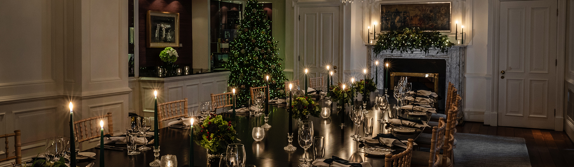 Christmas Tree and Fireplace at The Westbury