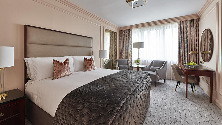 Classic Room with a King-size pillow-topped bed, George Smith furnishings, and a dedicated workspace