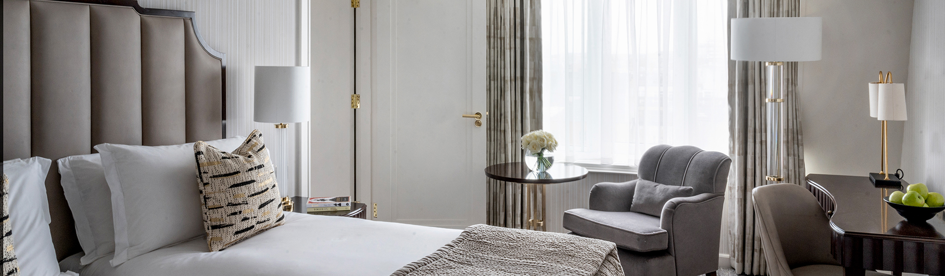 The Westbury Two-Bedroom Signature Suite: A stylish, interconnecting luxury signature suite ideal for family stays or group travel in Dublin.