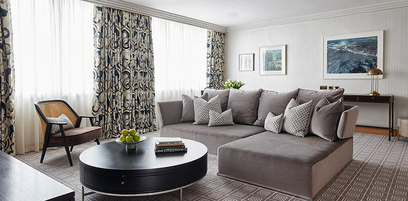 Living room in luxury suite